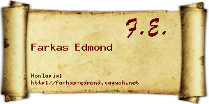 Farkas Edmond névjegykártya