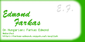 edmond farkas business card